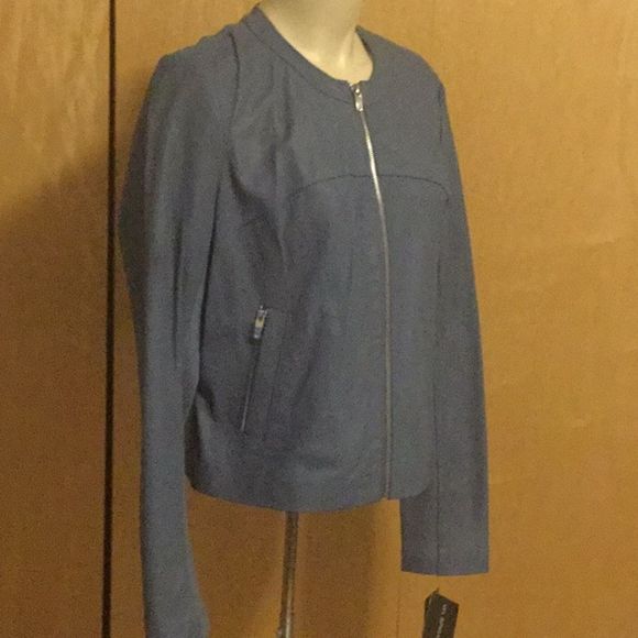 Collarless Zip-Front Leather JacketVia Spiga - Picture 4 of 8